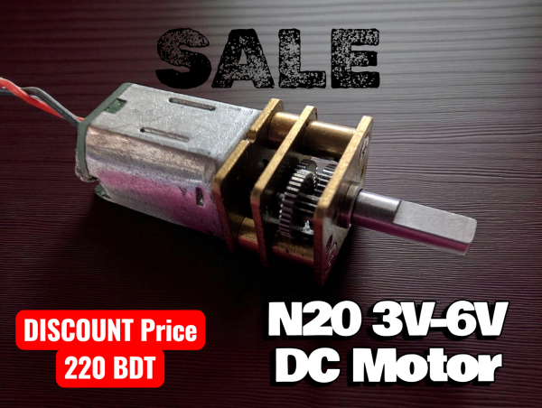 DC 3V-6V Mini Micro N20 Gear Motors High Torque Slow Speed Full Metal Gearbox